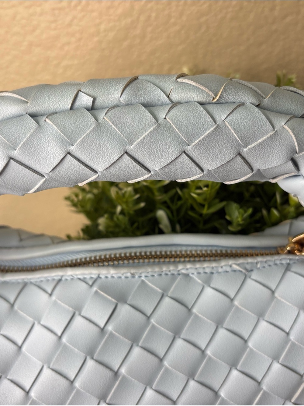 Sincerly Jules Light Blue Woven Hobo Bag - Picture 3 of 12